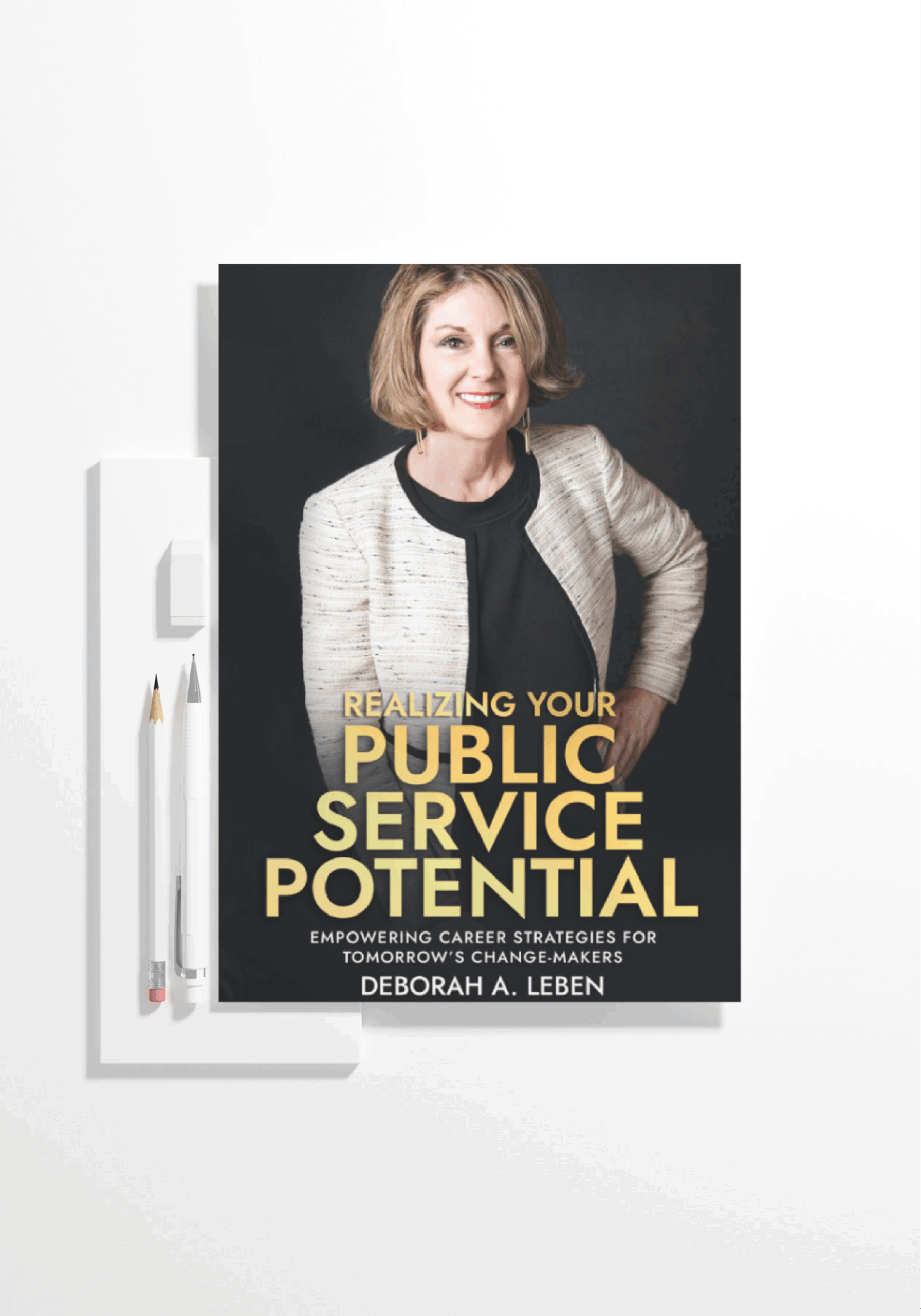 DL Coaching - Book Landing Page - book desk Realizing Your Public Service Potential book on a desk